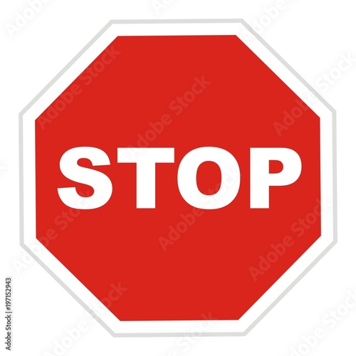 Stop sign, traffic sign, road signalization, vector icon