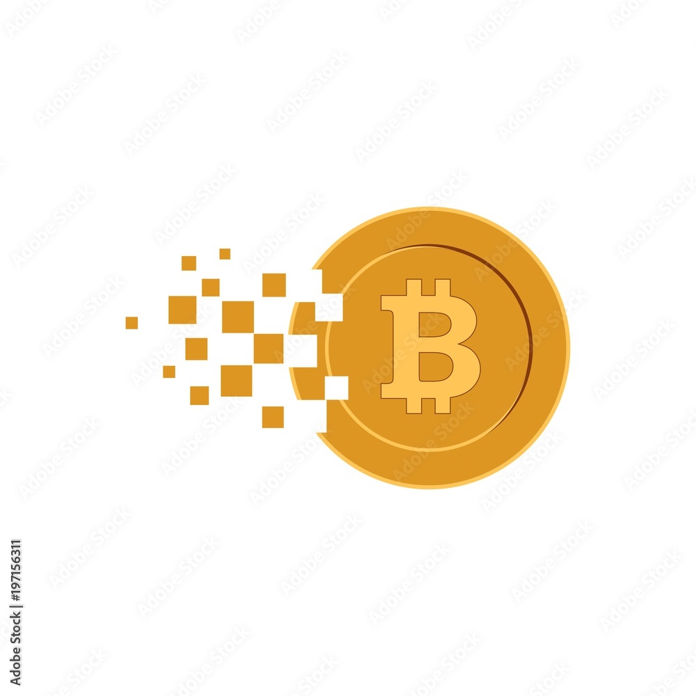 bitcoin and blockchain logo vector illustrations bitcoin and blockchain logo vector illustrations