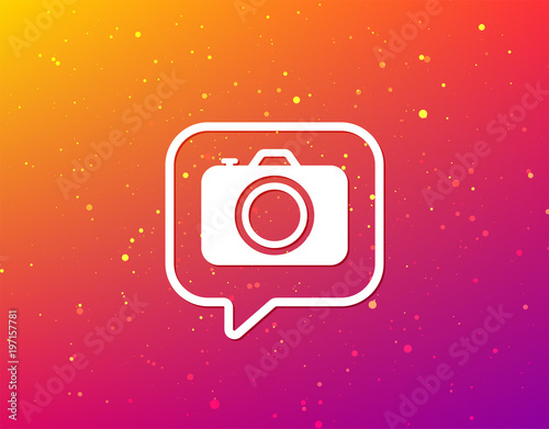 Camera icon. Professional photocamera sign.