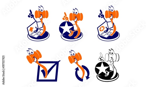 vector logo, set