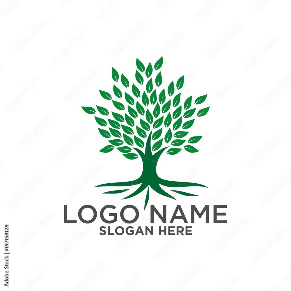 Tree logo ,People logo ,family logo ,green eco logo,Vector logo template