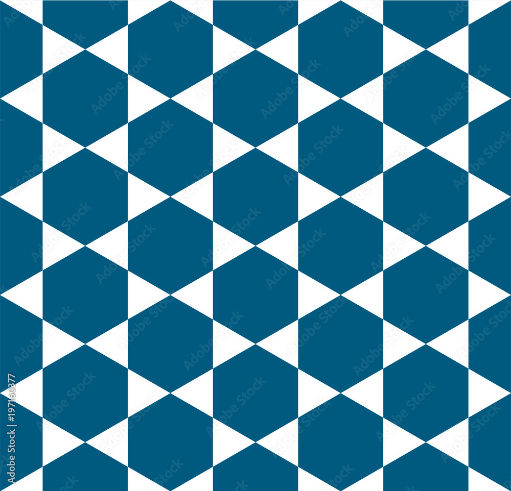 Indigo Blue White Star Pattern Seamless Indigo Blue White Star Pattern Seamless