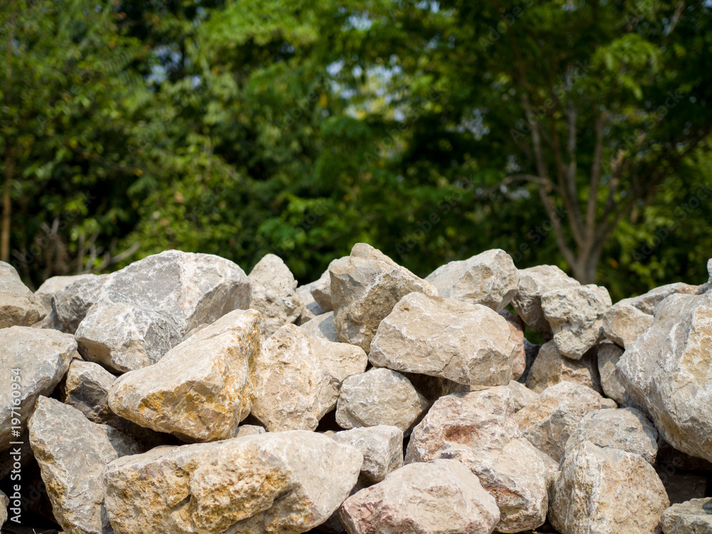 Stone - Crude stones in the nature for build water barriers