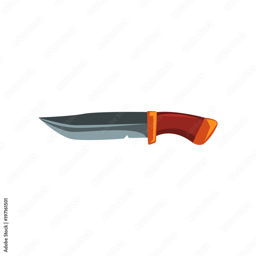 Knife of native American Indian vector Illustration on a white