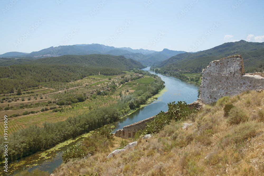 The Ebro river, Miravet, Spain
