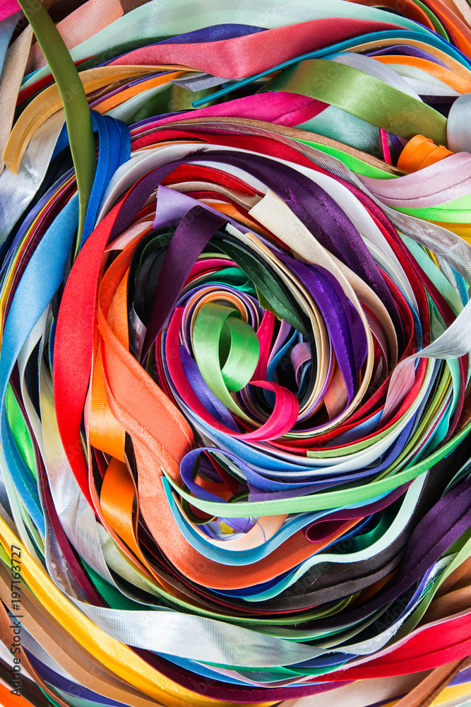 background with colorful ribbons