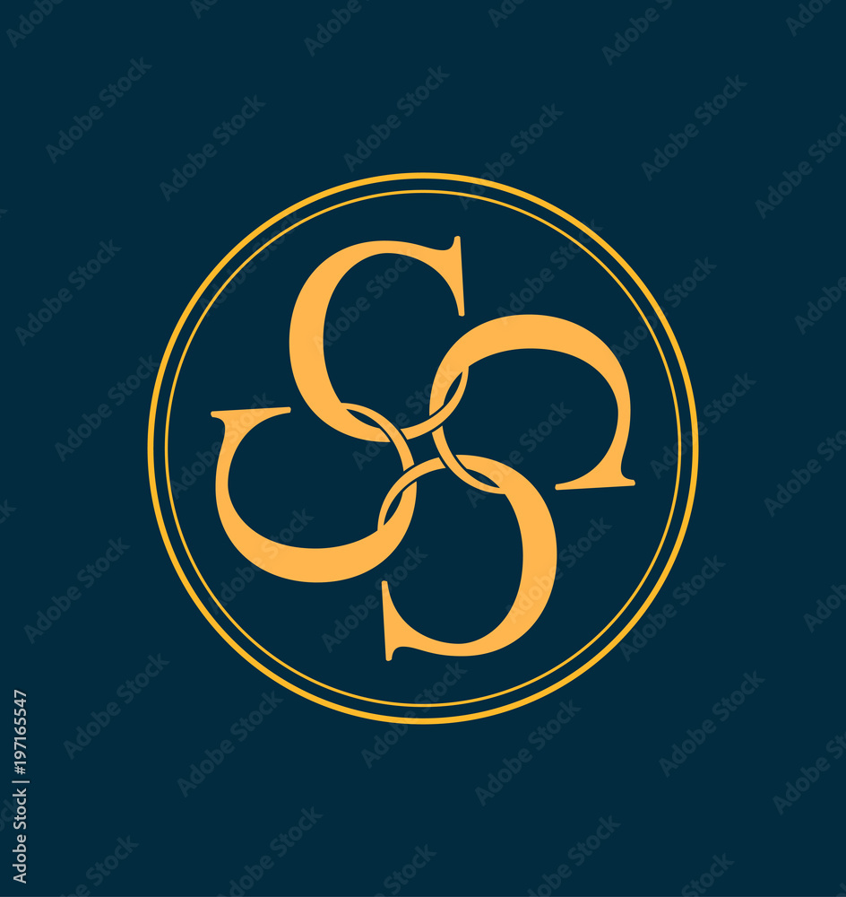 classic and retro symmetrical style initial monogram logo classic and retro symmetrical style initial monogram logo
