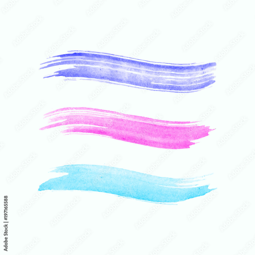Watercolor stroke  isolated on white background