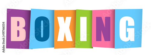 BOXING COLOURFUL LETTERS ICON