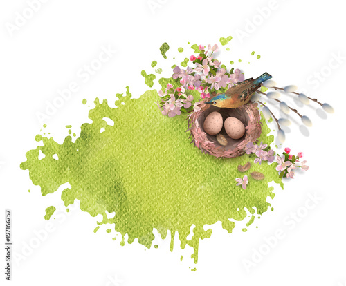 Watercolor Spring Banner
