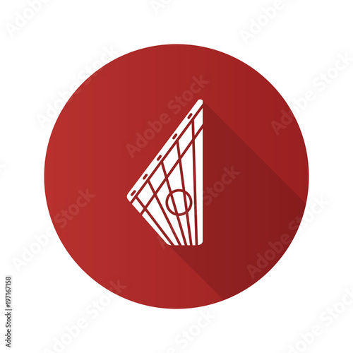 Gusli flat design long shadow glyph icon