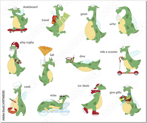 Green dragon english verbs