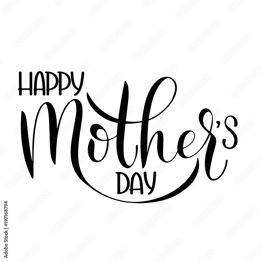 Fototapeta premium Happy mother Day lettering. Greeting Card Design. Hand Drawn Text