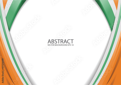 Abstract orange white green modern background