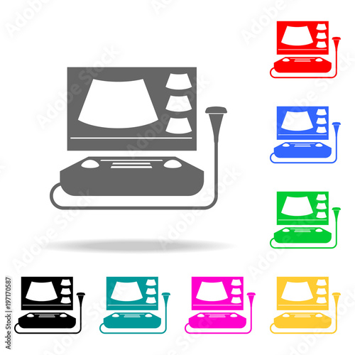 Digital Ultrasonic Diagnostic ico. Elements of medicine and pharmacy multi colored icons. Premium quality graphic design icon. Simple icon for websites, web design, mobile app