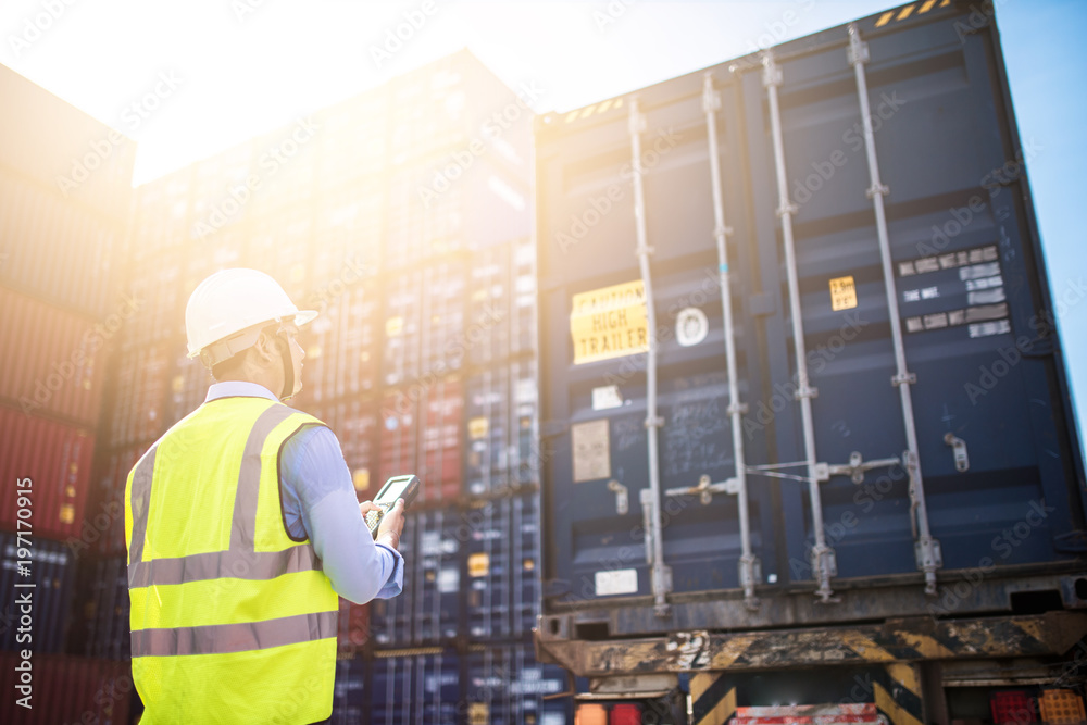 Business logistic concept, import and export concept. Business logistic concept, import and export concept.