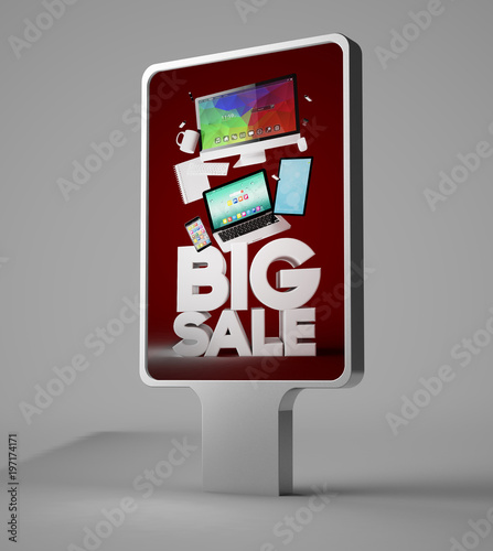 big tech sale billboard mockup photo