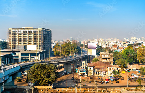 Fototapeta Naklejka Na Ścianę i Meble -  Skyline of Vadodara, formerly known as Baroda, the third-largest city in Gujarat, India