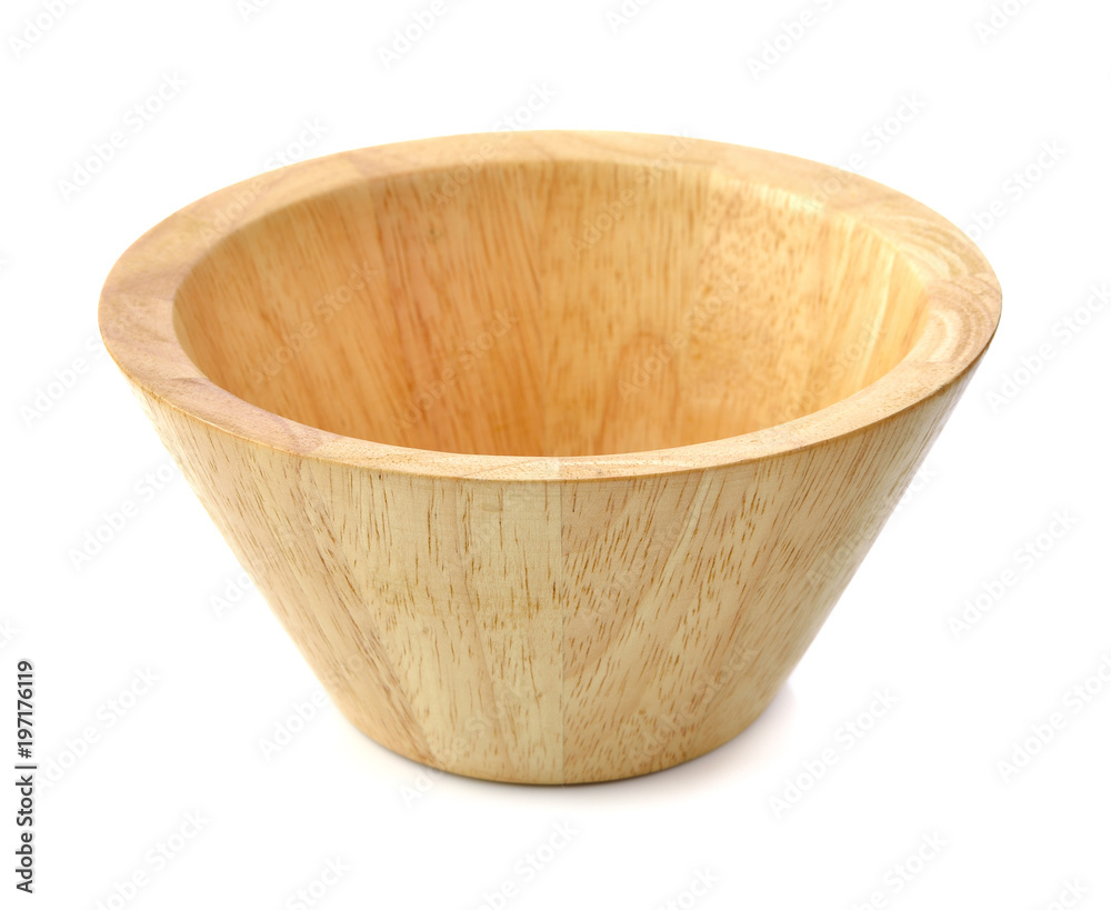 wooden bowl isolated on white background wooden bowl isolated on white background
