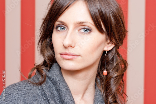 Beautiful woman portrait with jewelry