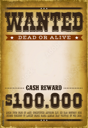 Wanted Western Poster Background