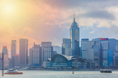 Hong Kong skyline cityscape, Hong Kong. photo