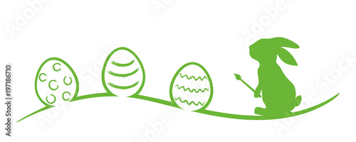 Osterbanner grün