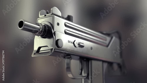 SMG gun piston weapon animation loop