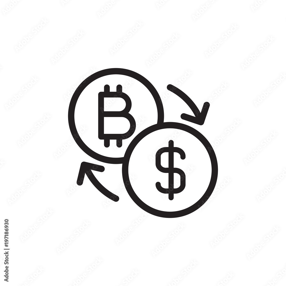 bitcoin usd exchange outlined vector icon. Modern simple isolated sign. Pixel perfect vector illustration for logo, website, mobile app and other designs bitcoin usd exchange outlined vector icon. Modern simple isolated sign. Pixel perfect vector illustration for logo, website, mobile app and other designs