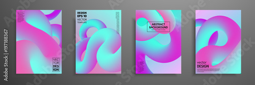 Abstract blending liquid color shapes cover design. Vector art illustration. Vibrant gradient fluids. Contemporary art creativity concept. Modern visual communication poster design.