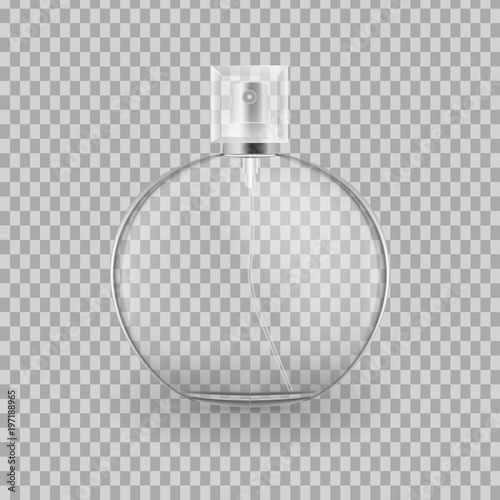 Realistic mock-up, template of flacon spray for freshness.