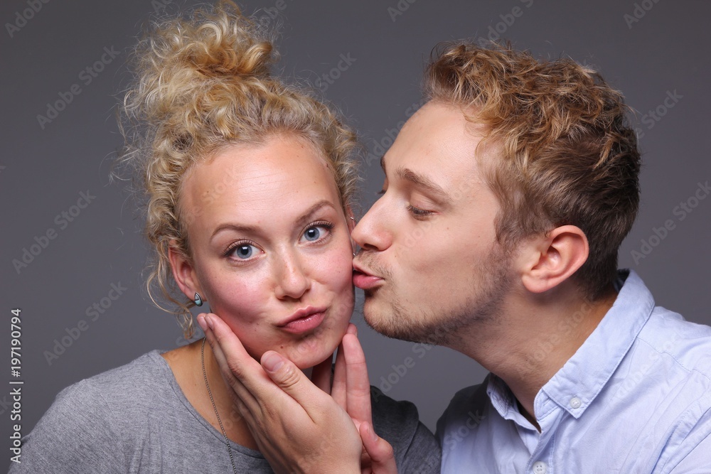 Caucasian love couple Caucasian love couple