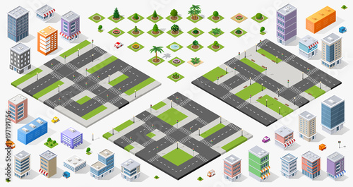 Winter isometric city