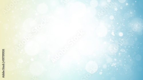 Gold and Blue glitter sparkles rays lights bokeh Festive Elegant abstract background.