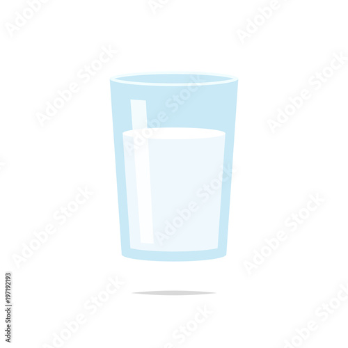 Glass of milk icon vector