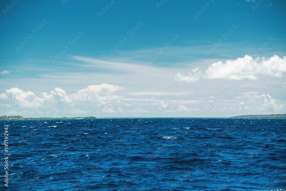 Caribbean sea, beautiful panoramic view