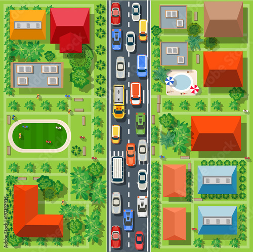 Top view from above