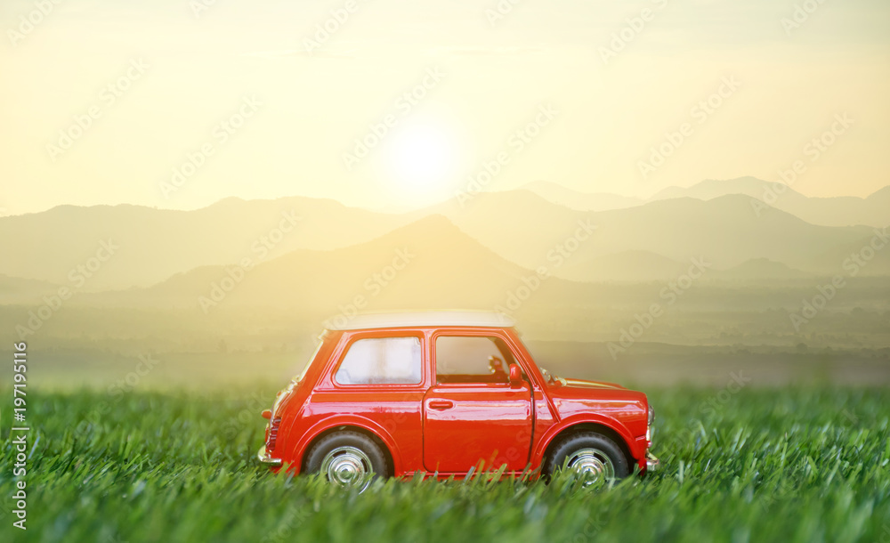 Fototapeta premium Cars on the road travel holiday summer go relax sunlight