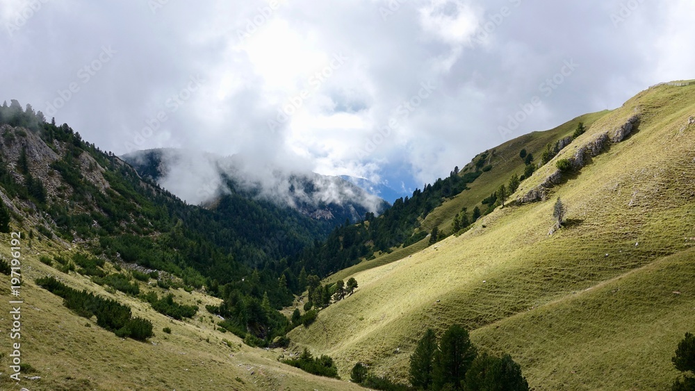 Wanderung in den Dolomiten, Bergwandern, Seiser Alm