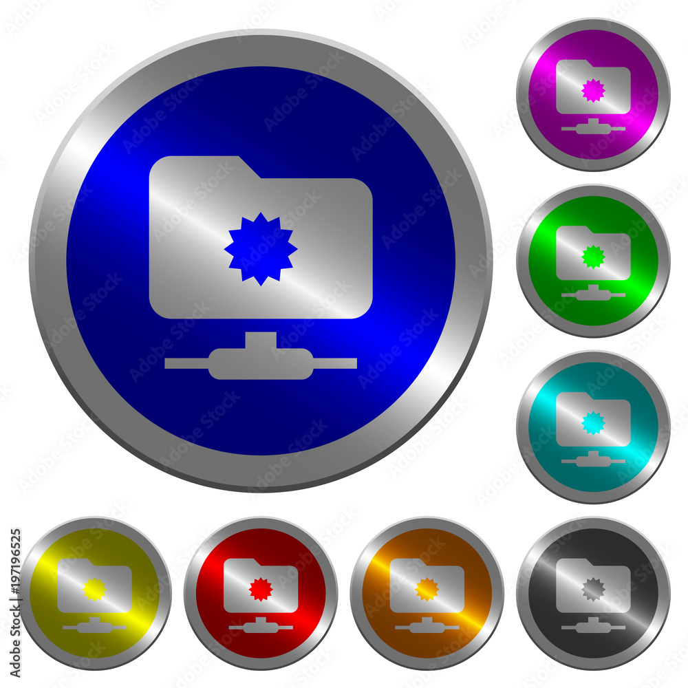 Trusted FTP luminous coin-like round color buttons Trusted FTP luminous coin-like round color buttons