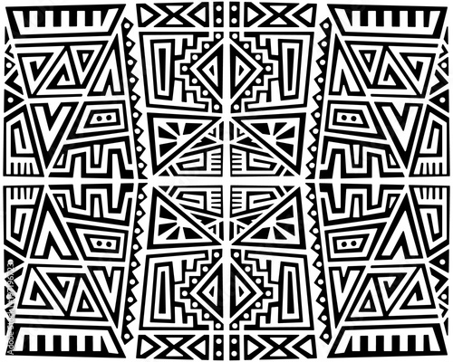 Creative Ethnic Style Square Seamless Pattern. Unique geometric vector swatch. Perfect for screen background, site backdrop, wrapping paper, wallpaper, textile and surface design. Trendy boho tile.