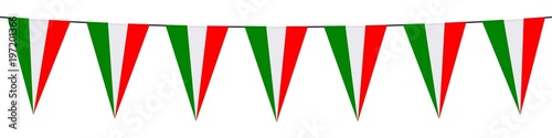 Banner. Garlands, pennants, Italy