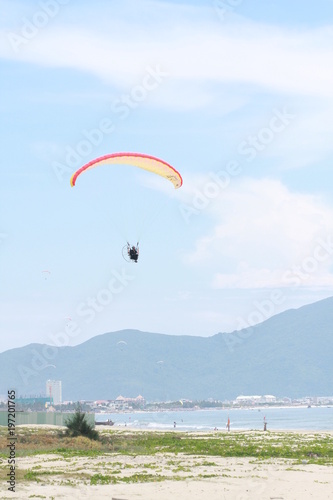 paragliding in danang beach Vietnam