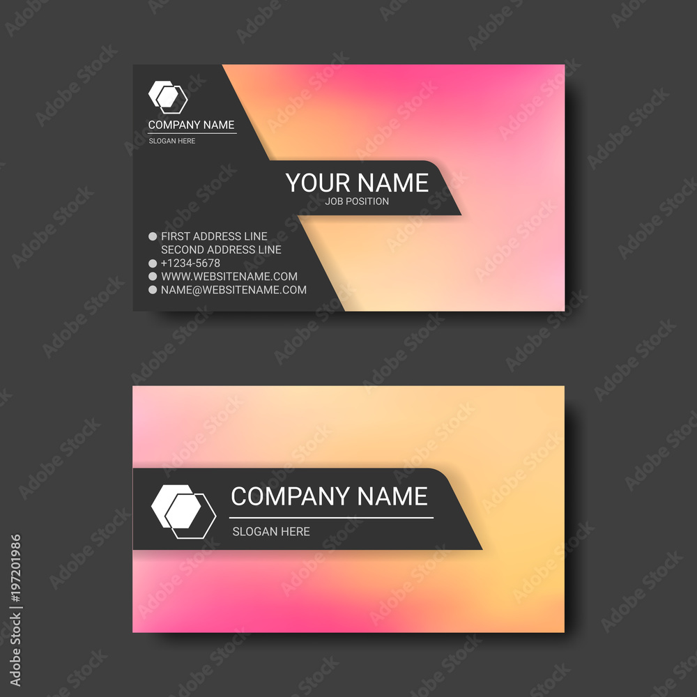 Colorful Abstract Business Card Templates Colorful Abstract Business Card Templates
