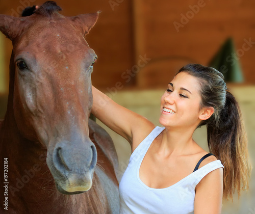 Girl with horse © nicolagiordano
