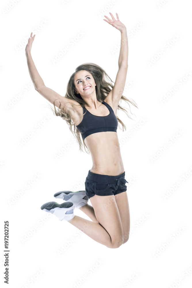 fitness instructor performs an exercise to strengthen the muscles fitness instructor performs an exercise to strengthen the muscles