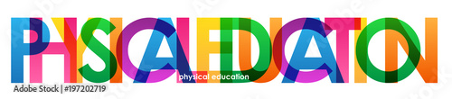 PHYSICAL EDUCATION (P.E.) COLORFUL LETTERS ICON