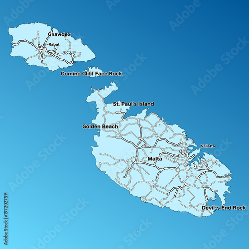 Malta Vector Map