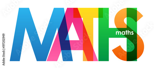 MATHS colorful typography banner