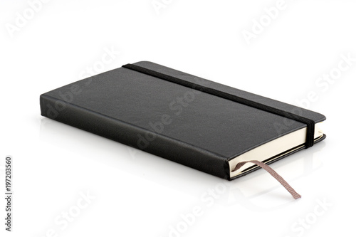 notebook, isolated on white background photo